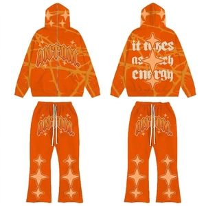 Nouveau design – Survêtement à capuche streetwear grande taille, couleur unie, coupe régulière, en coton et polyester, collection hiver 2026 – Vente en gros - Product Image 6