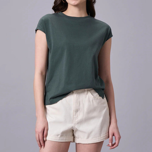 T-shirts d'été décontractés pour femmes, de haute qualité, en gros, à manches courtes, anti-humidité, séchage rapide et respirants, couleur unie - Product Image 1