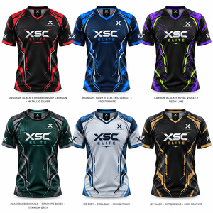 Maillots d'équipe professionnels pour hommes, vêtements d'e-sport |   Noir, rouge et six variations de couleurs |   Fabricant OEM ODM |   X Sports City | - Product Image 5