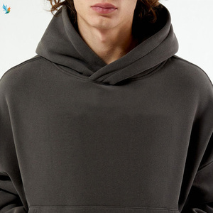 Sweat à capuche court vintage délavé à l'acide avec logo personnalisé et épaules tombantes pour homme 2026 - Product Image 4