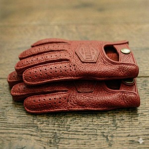 Guantes de Invierno Cortos Unisex de Piel de Ciervo Premium, Color Rojo, con Logotipo Personalizado, Súper Suaves y Cálidos, 160g, Sin Forro, Antideslizantes - Product Image 5