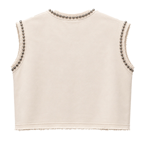 Camiseta sin Mangas Personalizada para Hombre, Cuello Redondo, Impresión en Serigrafía, Estilo Urbano Desgastado de Alta Calidad, Camiseta Unisex de Nueva Tendencia - Product Image 2
