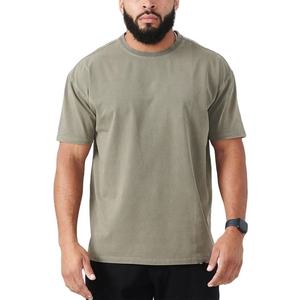 Camiseta 100% algodón para hombre, corte holgado, estampada, 2026, personalizada, venta al por mayor, con logo impreso, manga larga, camiseta de algodón lisa para hombre - Product Image 5