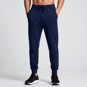 <b>Men's</b> <b>Navy</b> Blue Elastic Waist Drawstring Breathable Quick Dry High Street Canvas Sweatpants Casual <b>Joggers</b> Side Pockets Summer - Product Image 1