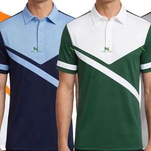 Polo personnalisé blanc et orange à chevrons diagonaux pour homme, style sportif, blocs de couleur, en piqué de coton, uniforme d'équipe, logo brodé, OEM - Product Image 1
