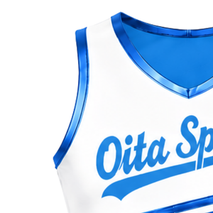 Camiseta Deportiva Azul para Animadoras, Sin Mangas, Corta, Transpirable, Ligera, Personalizable - Product Image 4