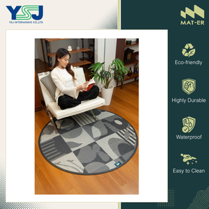 Vente flash sur les tapis d'extérieur ronds au design moderne, imperméables et faciles à nettoyer, 100% polypropylène, fabriqués en Thaïlande - Product Image 5