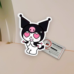 Extensions de cils magnétiques personnalisées Kuromi de haute qualité, outil de beauté en acrylique, Hello Kitty, cœur, fleur, diamant, carré - Product Image 2