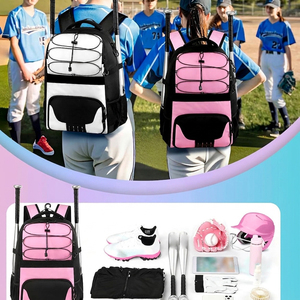 Bolsa grande para equipo de béisbol, mochila deportiva resistente diseñada para guardar equipos, bates, cascos y tacos, perfecta para juegos y prácticas. - Product Image 5