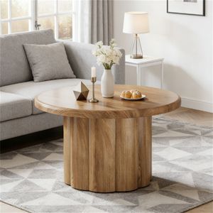 Tavolino da Caffè Rotondo Elegante con Design Moderno - Product Image 4