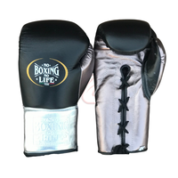 Guantes de Boxeo Personalizados No Boxing No Life, para Entrenamiento y Sparring, con Cierre de Gancho y Cordones, de Cuero Vacuno, Dedos Completos, Absorben la Humedad