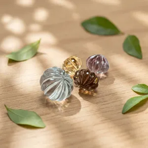 Pierre précieuse naturelle en améthyste sculptée en forme d'oignon, citrine, 20x20mm, 15x15mm, taille fleur, pierre brute pour la fabrication de bijoux - Marque Mugalart - Product Image 4