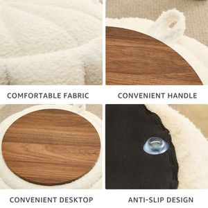 Convertible Upholstered <b>Padded</b> Ottoman Storage for Vanity Footrest Makeup Room <b>Stool</b> for Living Room Convertible Convertible - Product Image 6