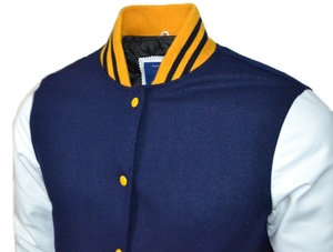 Wool Body Leather Sleeves New Design 2025 Custom Made Whole Sale Light Weight Letterman Varsity Jackets Jacket For Men - Product Image 4