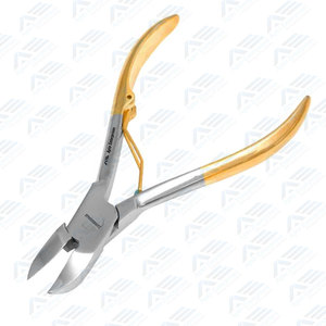 Pince à ongles demi-plaqué or en acier inoxydable de qualité supérieure outil de coupe-cuticules et coupe-ongles pour manucure et pédicure - Product Image 2