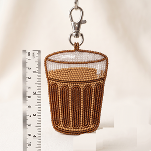 Vintage Seed Beads Beaded Embroidery <b>Keychain</b> Handmade Decorative Gift Modern Seed Beads Beaded Embroidery <b>Keychain</b> <b>Custom</b> - Product Image 1