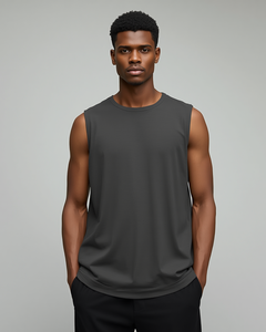 Débardeur streetwear gris anthracite coupe décontractée pour homme - Product Image 2
