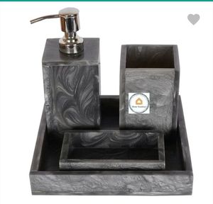 Juego de Baño Multifuncional de Resina con Diseño en Espiral para el Hogar, Dispensador de Jabón, Kit de Maquillaje, Porta Brochas, Bandeja de Almacenamiento para Tocador a un Precio Accesible - Product Image 5