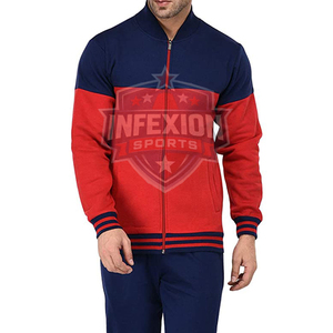 Survêtement Homme Color Block Manches Longues Col Montant Décontracté Automne Polyester Coton Respirant Coupe Classique - Product Image 5