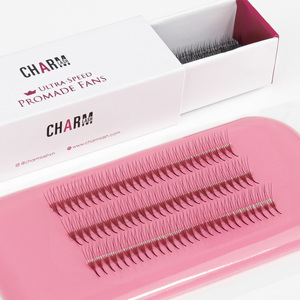 Pestañas CharmLash al por mayor, abanicos de pestañas preformados, caja de embalaje para pestañas, base puntiaguda simétrica ligera, uso cómodo, tallo corto - Product Image 1