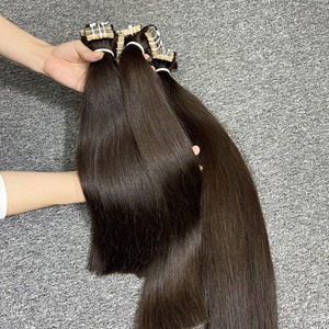 Vente en gros d'extensions de cheveux humains vietnamiens droits naturels 100% cuticules alignées ruban adhésif cheveux vierges bruts coupes tendances chaudes - Product Image 1