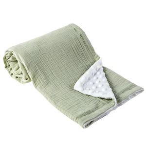 Solid Navy Blue <b>Knitted</b> Modern Anti-Bacteria Wearable Flannel Baby Swaddle Folded Design <b>Blanket</b> - Product Image 3