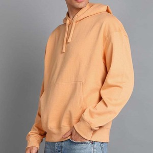 Sweat-shirt à capuche surdimensionné pour homme, couleur unie, en molleton de coton, pull décontracté, vêtements d'automne - Product Image 4