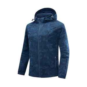 เสื้อแจ็คเก็ตผู้ชาย OEM 2026 สำหรับกิจกรรมกลางแจ้ง ฤดูใบไม้ผลิ เสื้อแจ็คเก็ตสปอร์ตมีฮู้ด แฟชั่นทรงบอมเบอร์ ซิปแบบรูด - Product Image 1
