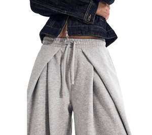 Custom Wholesale Casual Acid Wash Heavyweight Breathable <b>Baggy</b> <b>Trousers</b> Cotton Wide Leg Pants for <b>Men</b> - Product Image 6
