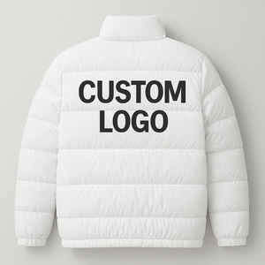 Doudoune matelassée élégante et chaude, manteau respirant en cuir écologique avec fermeture éclair, vêtement d'extérieur personnalisable grande taille pour l'hiver - Product Image 2