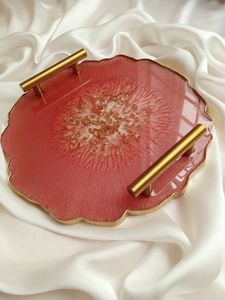 Elegante Bandeja Redonda Decorativa de Resina para Servir, con Amplia Superficie, Apta para Lavavajillas, de Estilo Moderno para Uso en Restaurantes - Product Image 2