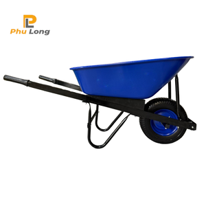 Brouette à plateau en plastique et acier avec roue pneumatique, capacité de 50L à 120L, pour le jardinage et la construction, prix direct usine - Product Image 4