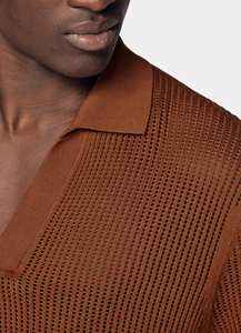 OEM 2026 T-shirt d'été personnalisé à manches courtes en coton et soie, teint uni, maille texturée nid d'abeille, anti-boulochage, pour homme - Product Image 6