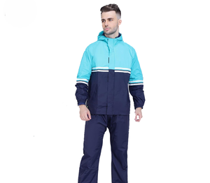 Manufacturer Waterproof 10,000mm Winter Casual <b>Rain</b> Suit for Men Breathable Lightweight Moisture-Wicking Hooded Pants Reversible - Product Image 2