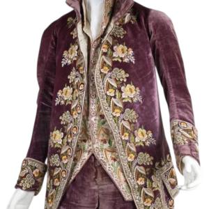 Este es un traje de corte francés bordado en terciopelo de seda y policromo, de unos 1810. - Product Image 5