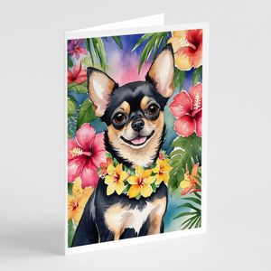 การ์ดอวยพร Chihuahua Luau แปลกๆขนาด8 A7ขนาด5x7พร้อมซอง - Product Image 1