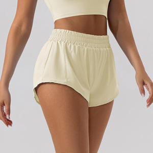 Shorts de sport décontractés pour femmes, personnalisables en gros, à séchage rapide, élastiques, respirants, pour la course en extérieur, le cyclisme, l'entraînement et la gym, coupe ajustée, avec coutures - Product Image 5