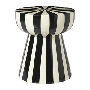 Best Selling Modern MDF Lacquer <b>Stool</b> Striped Design Eco Friendly Furniture Wholesale Bulk Supplier Living Room Accent <b>Stool</b> - Product Image 1