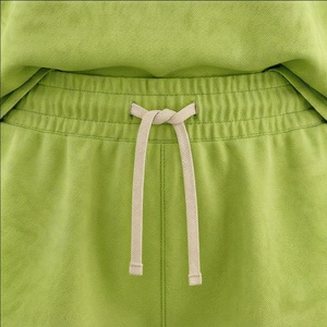 Conjunto de 2 Piezas para Mujer, Tejido, Verde Sólido, Cuello Redondo, Manga Corta, Corte Holgado, Casual, Por Encima de la Rodilla, Transpirable, Uso Diario - Product Image 5