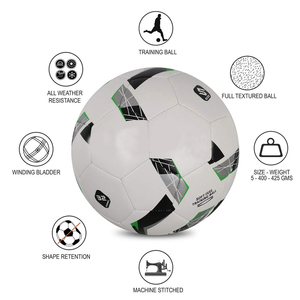 Balón de Fútbol PU Talla 5, Cosido a Máquina con Unión Térmica, 12 Paneles, Balón de Partido Personalizado OEM - Product Image 3