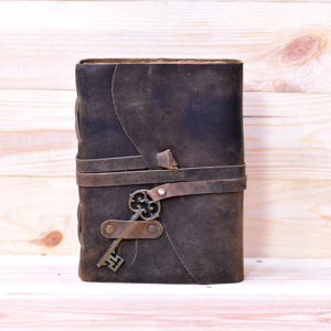 Wholesale Factory Price Genuine Vintage <b>Leather</b> Key Bound Journal 7x5 Hardcover Sketchbook Pencil Paper Cotton Rug Dairy Gift - Product Image 1