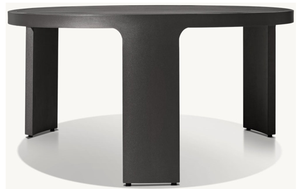Table ronde sur piétement, table de salle à manger moderne pour l'extérieur, table de patio en métal pour jardin, café, balcon - Product Image 1