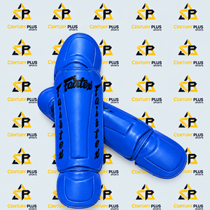Espinilleras Fairtex Azules de Cuero Genuino con Marco de Acero de Alto Carbono, Protección Profesional, Cierre de Gancho y Bucle, Ligeras para Adultos - Product Image 6