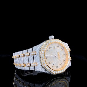 VVS Moissanite Diamond Hip Hop Luxury Watch for Men Full Iced Out Bling Fashion Wristwatch Sparkling Stone Set - Product Image 1