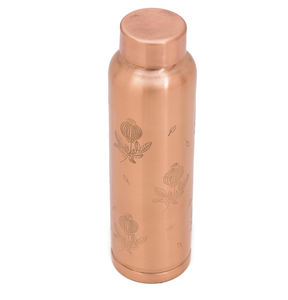 Hammered Pure Copper Classic Design Eco-Friendly Leak Proof <b>Water</b> <b>Bottle</b> Handle Lid Customized Dining Home Outdoor Office Travel - Product Image 2