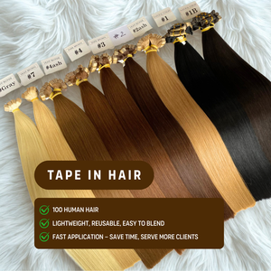 ผมต่อเวียดนามแท้ 100% ยี่ห้อ Azhair รุ่น 01 น้ำหนัก 100 กรัม แบบเทปติด  ทรงตรง  รักษาชั้นหนังกำพร้าผม - Product Image 3