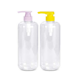 Bouteilles pulvérisatrices rondes en plastique PET 10oz 17oz 27oz 32oz Emballage cosmétique personnalisé pour les soins capillaires Shampooing Gel douche Lotion - Product Image 3