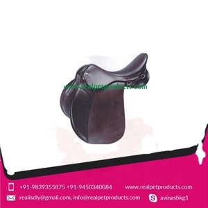 Silla de montar de doma clásica de cuero inglés premium con armazón de madera y plástico, colores personalizados, equipo para equitación y carreras. - Product Image 6
