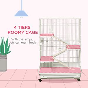 Grande cage en acier inoxydable pour l'élevage de lapins et de chiens, taille XXL, pliable et de forme carrée - Product Image 3