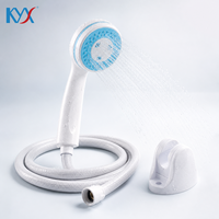 Pommeau de douche manuel réglable en plastique avec tuyau résistant au gel et support pour kit de remplacement de douche de salle de bain